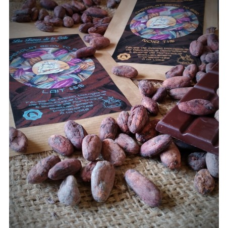 Chocolat des Frères de la côte NOIR 71% Cacao "Bean to Bar" (de la fève à la tablette)