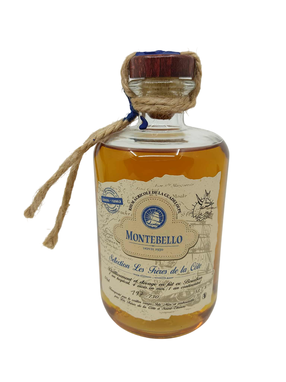 Rhum Agricole ESB Les Frères de la Côte - Montebello - ex-bourbon - 50cl - 52,7%